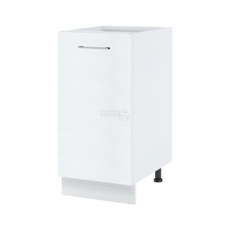 Meuble bas de cuisine Bellissi Blanc 1 porte L 40 cm