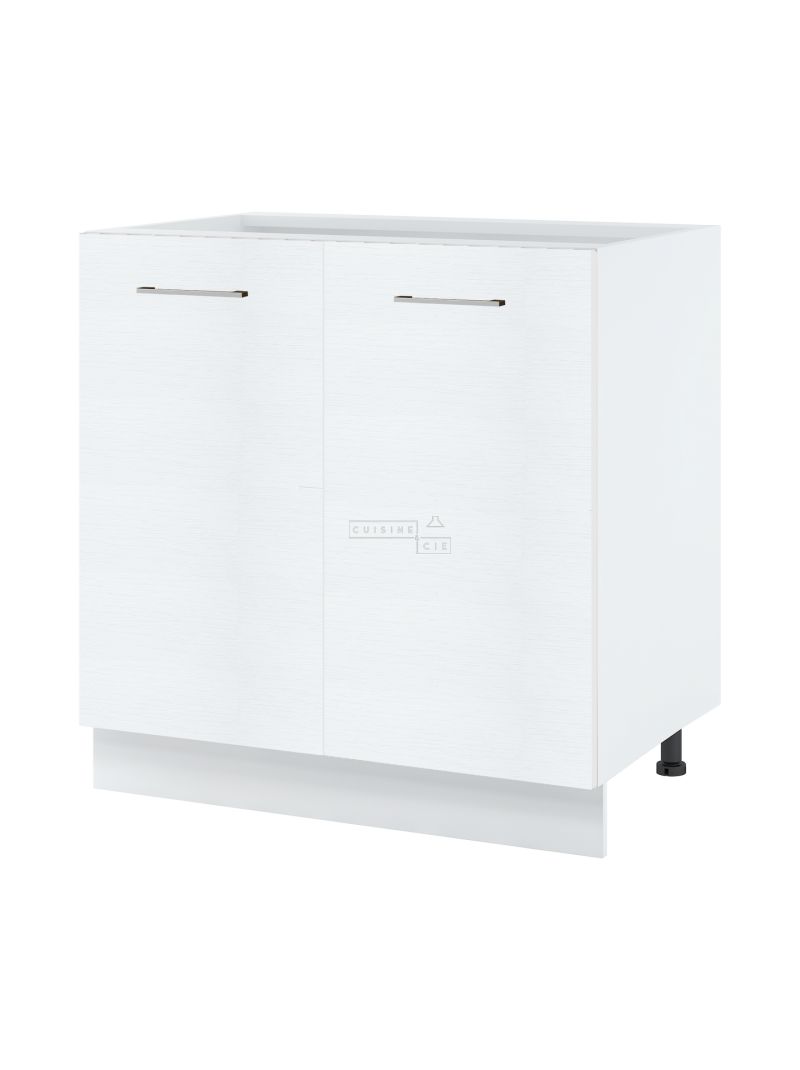 Meuble bas de cuisine Bellissi Blanc 2 portes L 80 cm