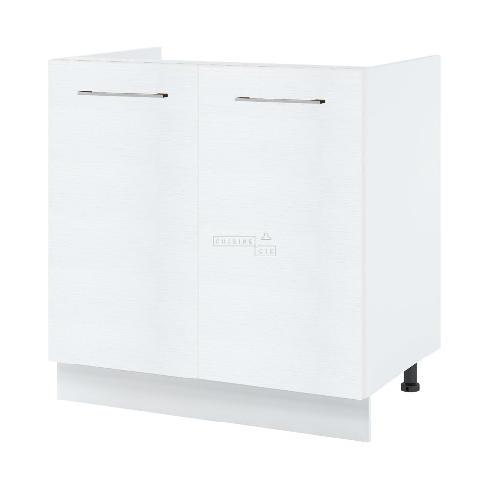 Meuble sous-évier Bellissi Blanc 2 portes L 80 cm