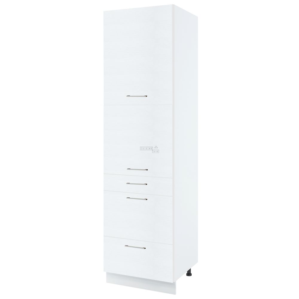 Colonne de cuisine Bellissi Blanc 2 portes 3 tiroirs L 60 cm