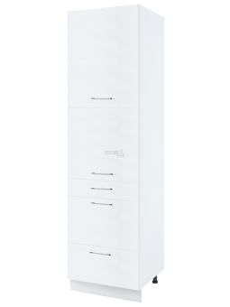 Colonne de cuisine Bellissi Blanc 2 portes 3 tiroirs L 60 cm