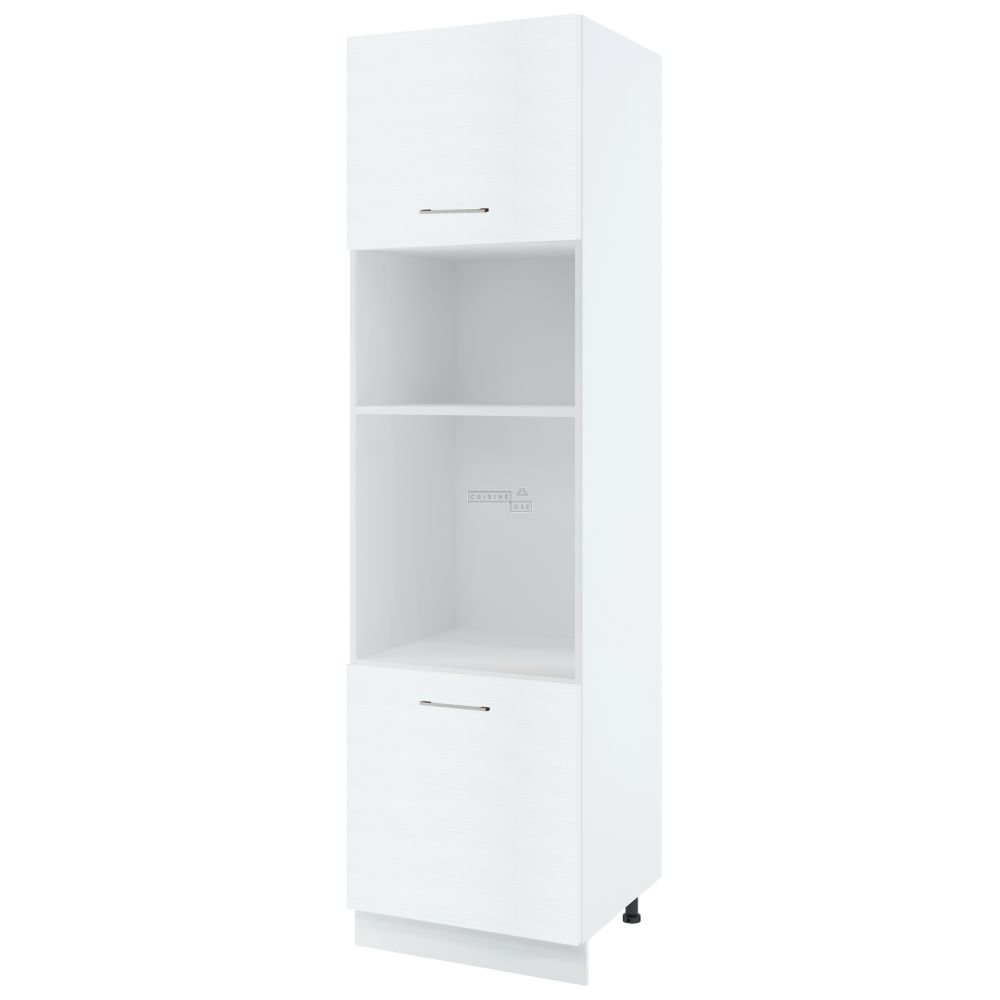 Colonne de cuisine pour micro-onde et four encastrable Bellissi Blanc 2 portes L 60 cm