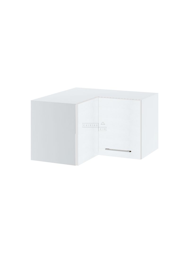 Meuble d'angle haut SLIM de cuisine Bellissi Blanc 2 portes L 65/65 cm