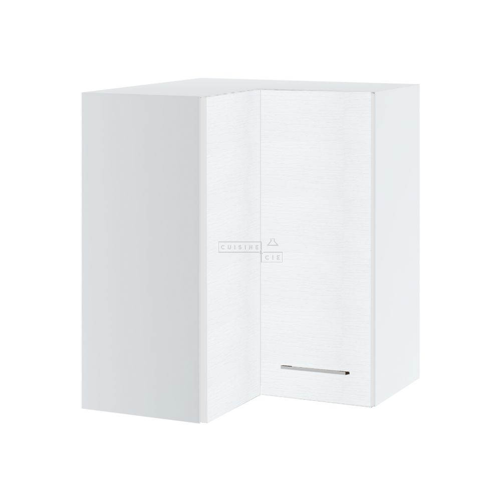 Meuble d'angle haut de cuisine Bellissi Blanc 2 portes L 65/65 cm