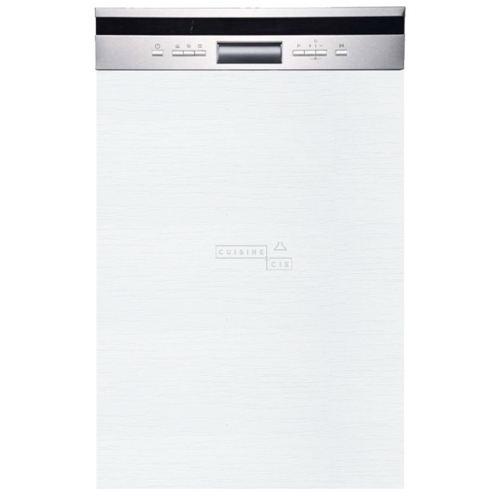 Façade pour lave-vaisselle semi intégrable Bellissi Blanc L 45 cm