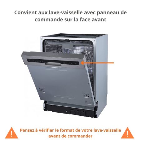 Façade pour lave-vaisselle semi intégrable Vanille Mat L 45 cm