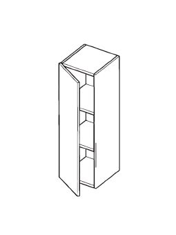 Meuble tv suspendu 90 cm - 1 porte battante décor chêne brut