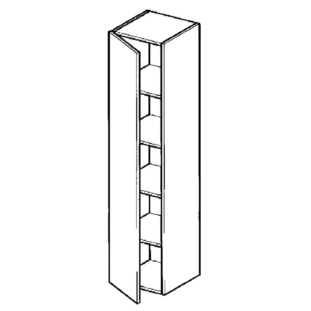 Meuble tv suspendu 150 cm - 1 porte battante décor chêne brut