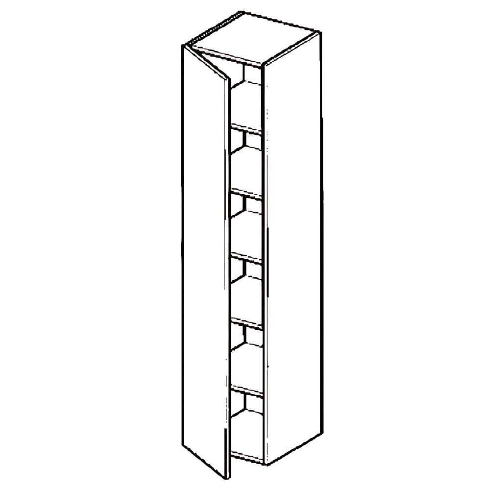 Meuble tv suspendu 180 cm - 1 porte battante blanc laqué