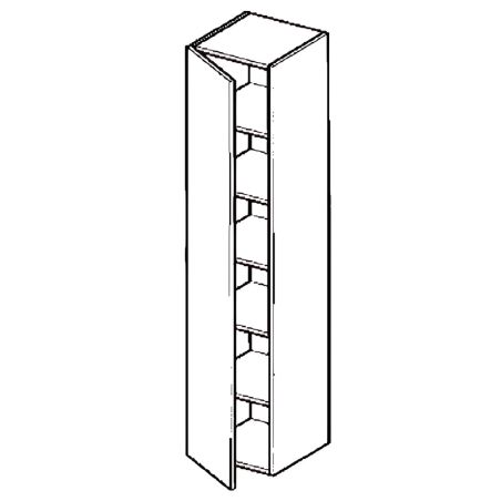 Meuble tv suspendu 180 cm - 1 porte battante blanc mat