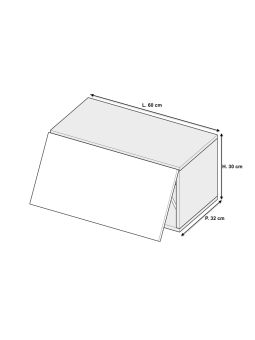 Meuble tv suspendu 60 cm - 1 porte relevable blanc laqué