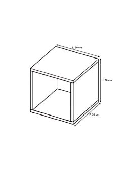 Etagère suspendue verticale 30 cm - Blanc