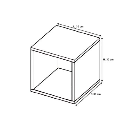 Etagère suspendue verticale 30 cm - Blanc