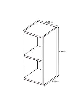 Etagère suspendue verticale 60 cm - Blanc