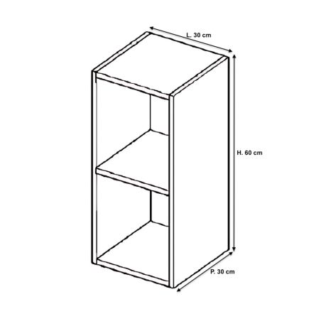 Etagère suspendue verticale 60 cm - Blanc