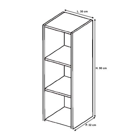 Etagère suspendue verticale 90 cm - Blanc