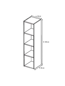 Etagère suspendue verticale 120 cm - Blanc