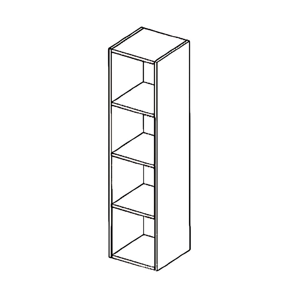 Etagère suspendue verticale 120 cm - Gris