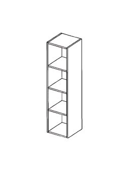 Etagère suspendue verticale 120 cm - Décor chêne brut