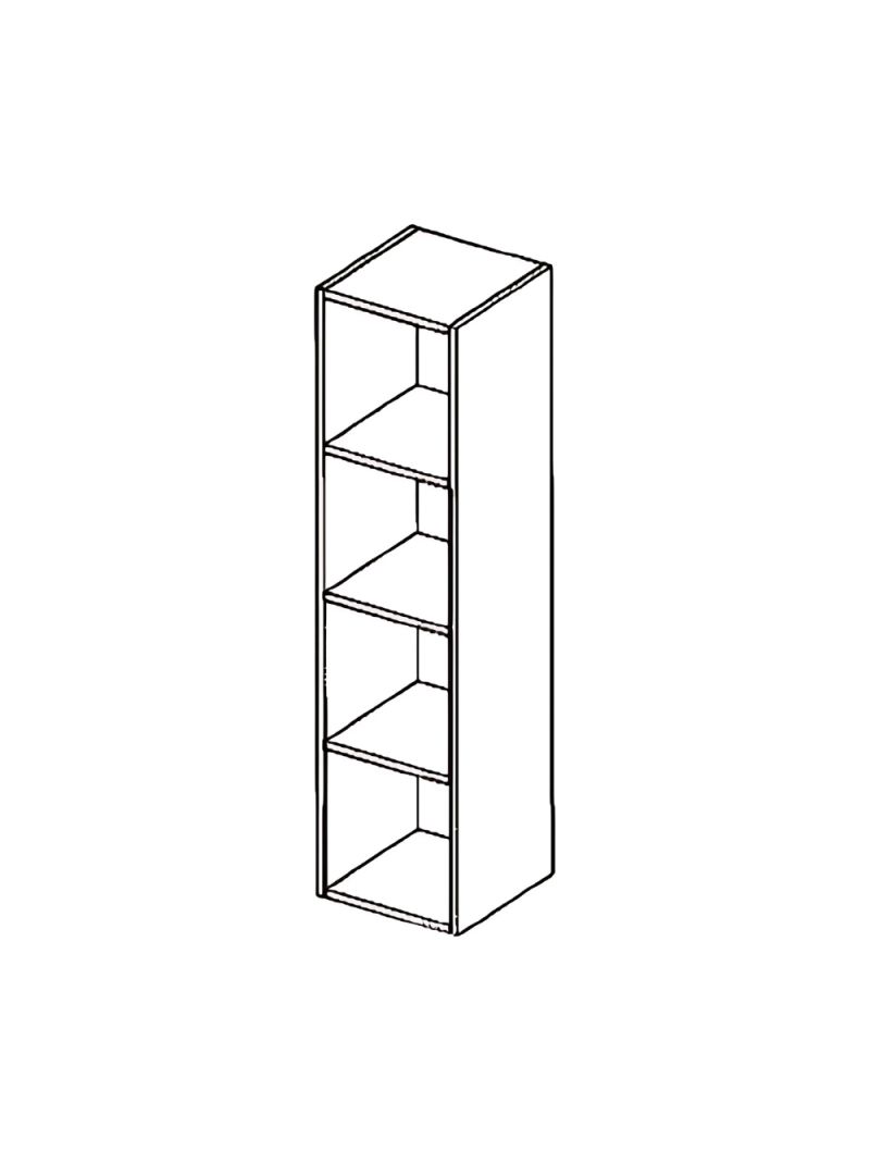 Etagère suspendue verticale 120 cm - Décor chêne brut