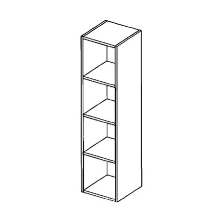 Etagère suspendue verticale 120 cm - Décor chêne brut