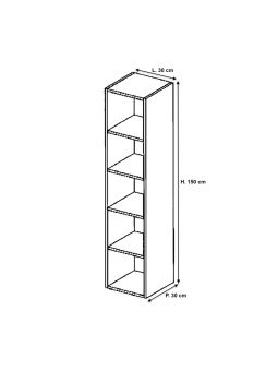 Etagère suspendue verticale 150 cm - Blanc