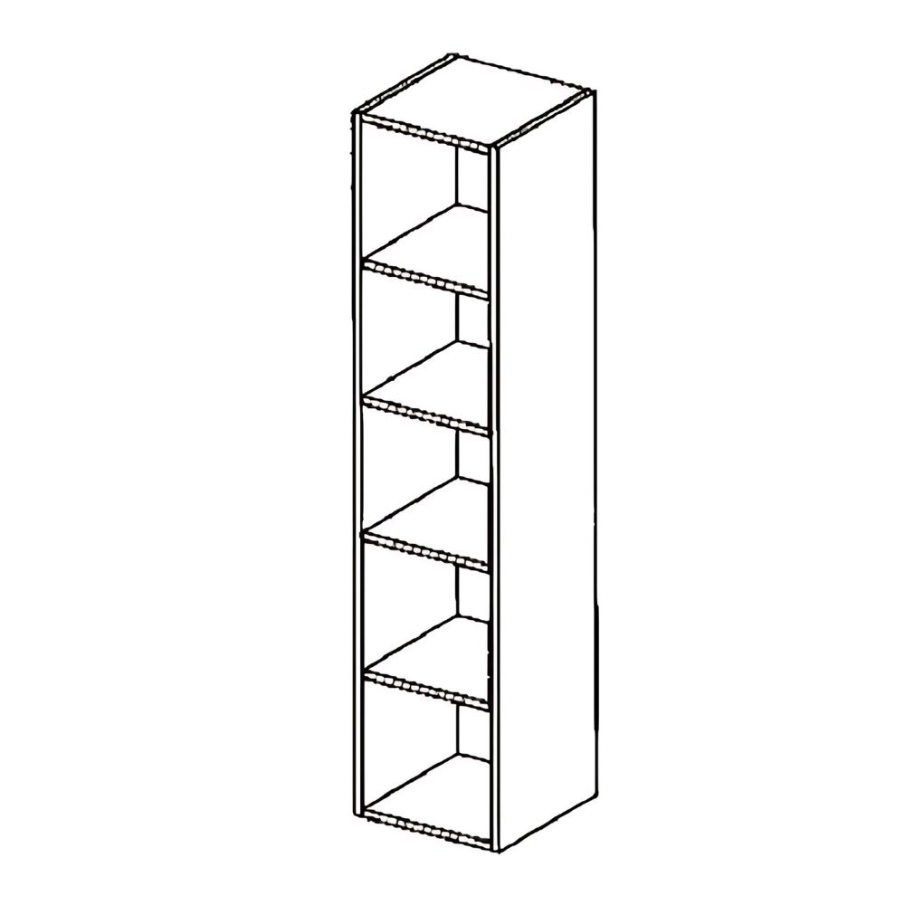 Etagère suspendue verticale 150 cm - Décor chêne brut