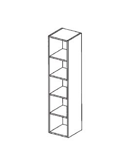 Etagère suspendue verticale 150 cm - Décor chêne brut