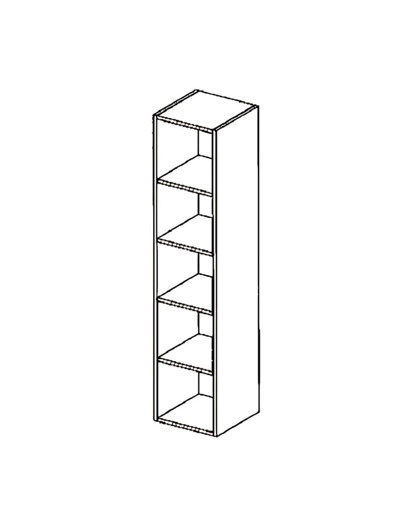 Etagère suspendue verticale 150 cm - Décor chêne brut