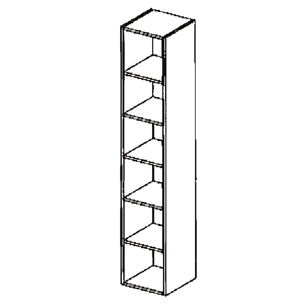 Etagère suspendue verticale 180 cm - Gris