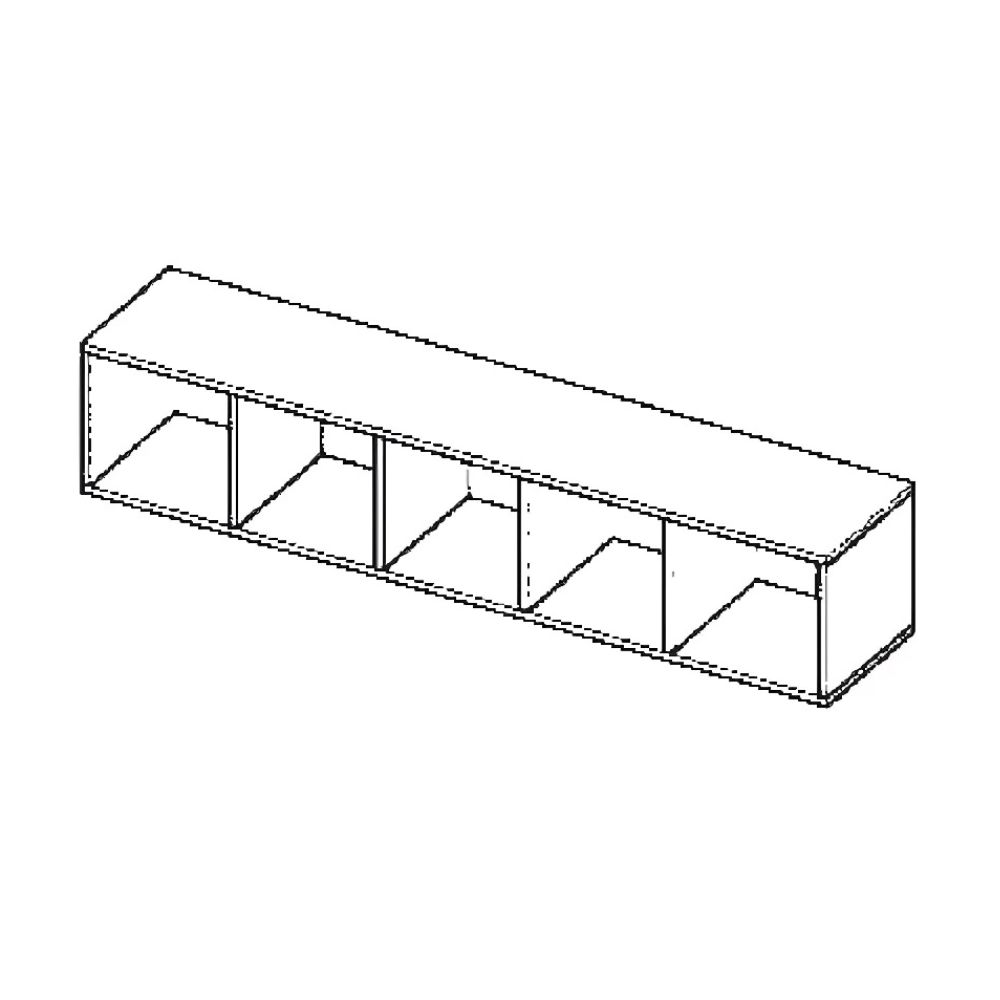 Etagère suspendue horizontale 150 cm - Blanc