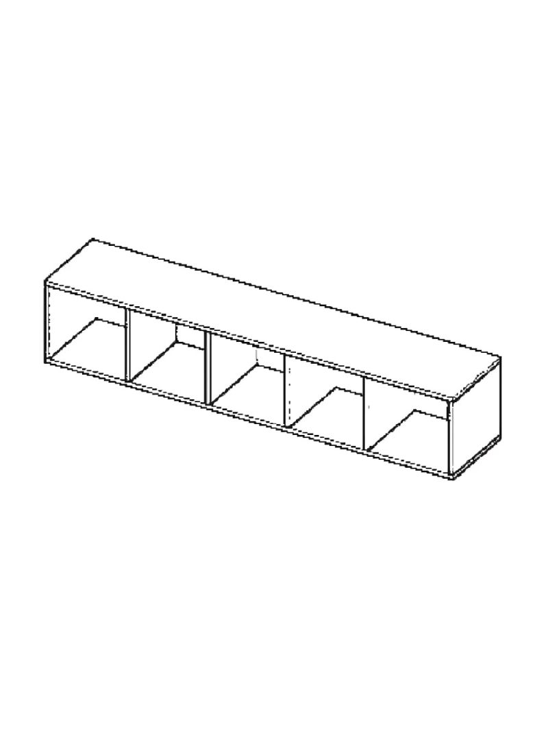 Etagère suspendue horizontale 150 cm - Blanc