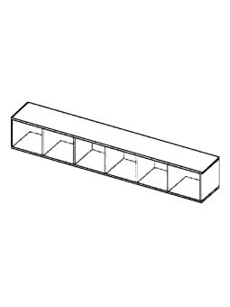 Etagère suspendue horizontale 180 cm - Décor bois garapa