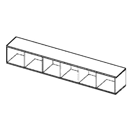 Etagère suspendue horizontale 180 cm - Décor bois garapa