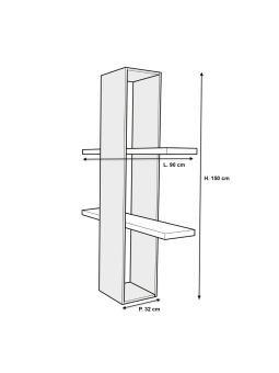 Etagère murale 150 cm - Gris