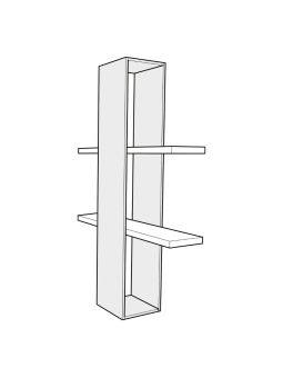 Etagère murale 150 cm - Décor bois garapa