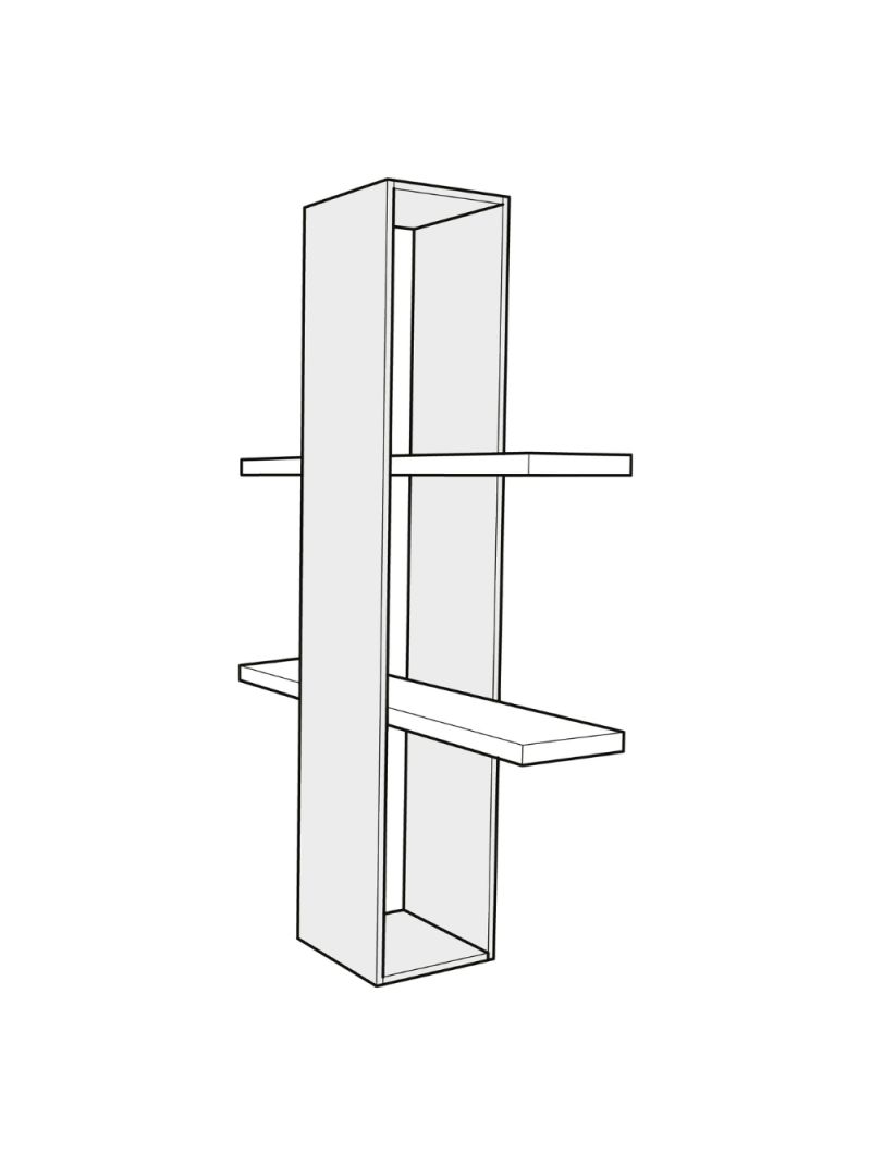 Etagère murale 150 cm - Décor bois garapa