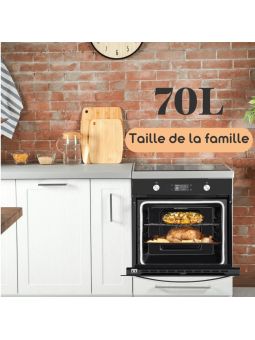 Four encastrable pyrolyse chaleur tournante 70 L Noir - EMBER