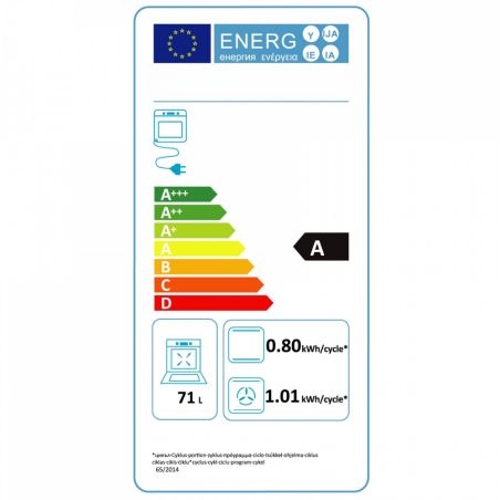 Four encastrable pyrolyse chaleur tournante 70 L Noir - EMBER