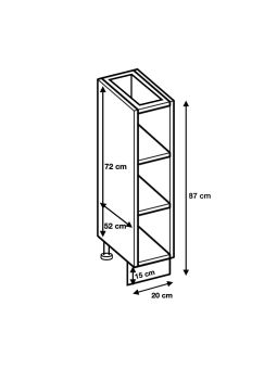 Range bouteille Bellissi Beton Ardoise L 20 cm