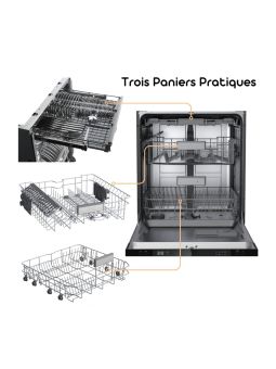 Lave-vaisselle tout intégrable 60 cm - BRIGHT