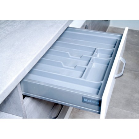 Scoop iI, range-couverts pour tiroir de 80 cm en plastique 700–740