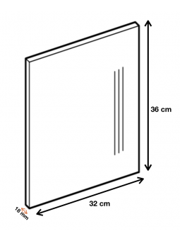 Panneau de finition pour meuble haut SLIM Bellissi Blanc Brillant H 36 L 32 cm