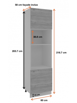Dimension de la colonne de cuisine ref : SPM6.