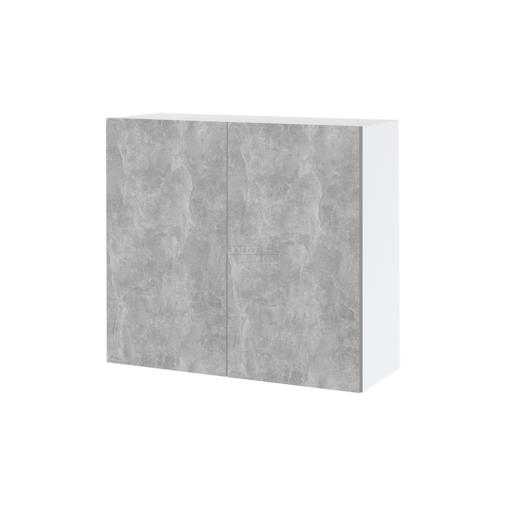 Meuble haut de cuisine Bellissi Beton Naturel 2 portes L 80 cm