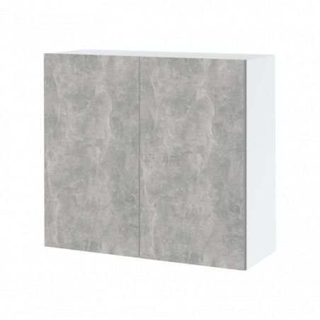 Meuble haut de cuisine Bellissi Beton Naturel 2 portes L 80 cm